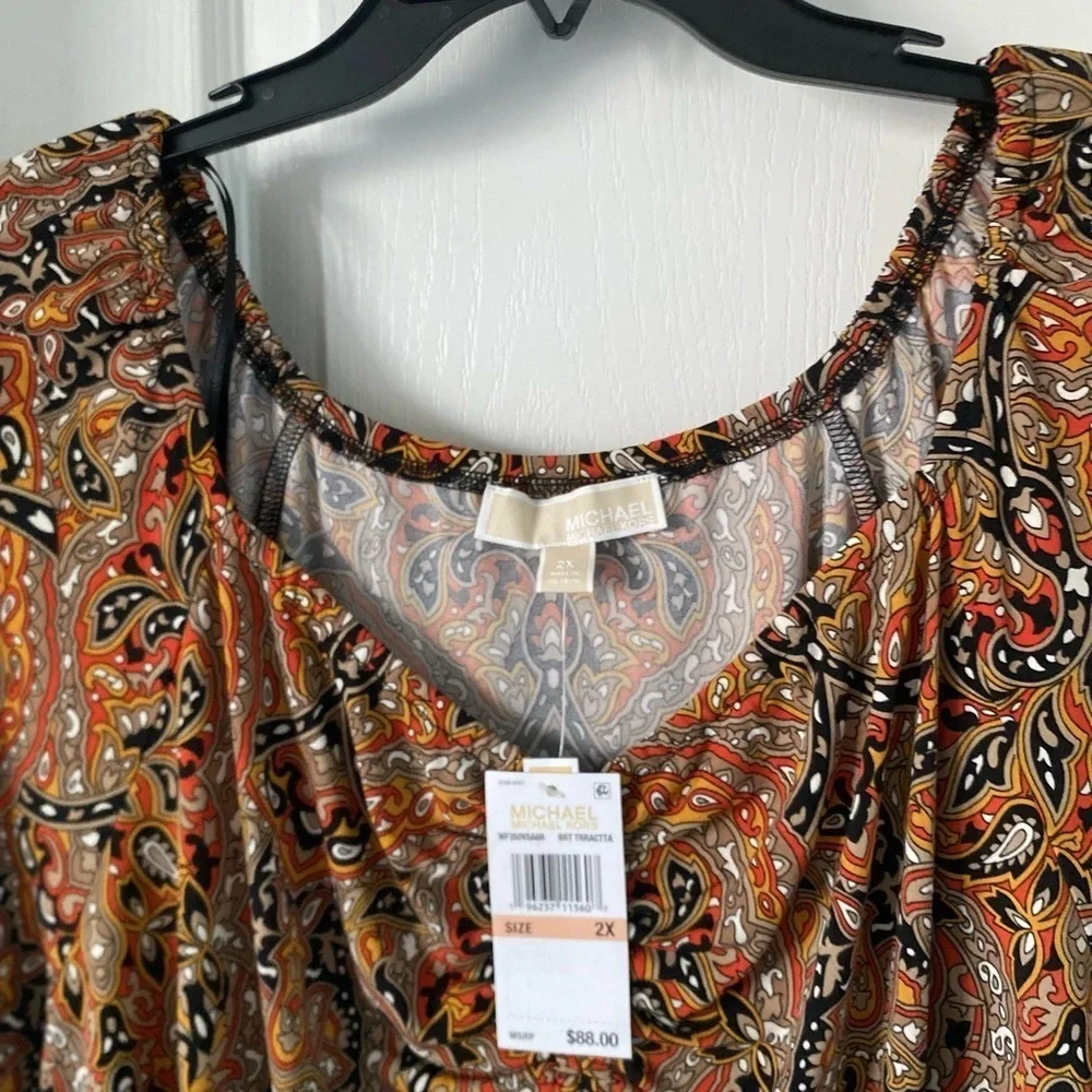 Women’s Micheal Kors paisley print long sleeve top size 2X